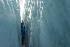 Inside a deep crevasse on the glacier. Ngai Tahu Tourism picture