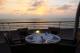 dinner on deck at dusk