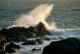 waves beating the rocks