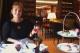 enjoying afternoon tea