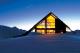 chalet at dusk