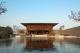 reception pavilion at dusk