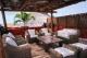 shaded seating area